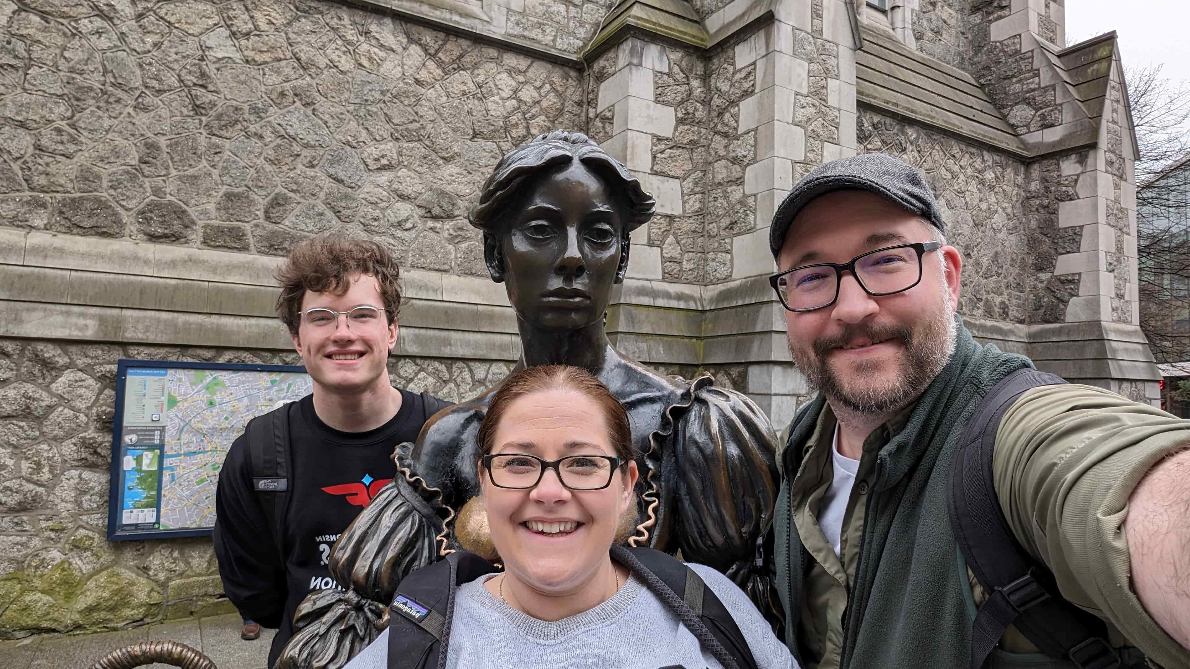 In Dublin — the Molly Malone statue